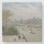 Louvre, Spring Camille Pissarro Steinuntersetzer (Vorderseite)