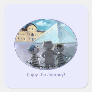 Louvre Square Stickers - Genießen