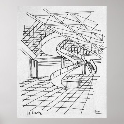 Louvre unter der Pyramide | Paris, Frankreich Poster (Vorne)