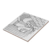Louvre unterhalb der Pyramide| Paris, Frankreich Fliese (Seite)