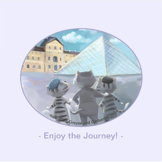 Louvre Vinyl Sticker - Genießen (verschiedene Größ (Vorderseite)