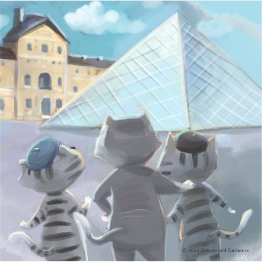 Louvre Vinyl Sticker (verschiedene Größen) (Vorderseite)