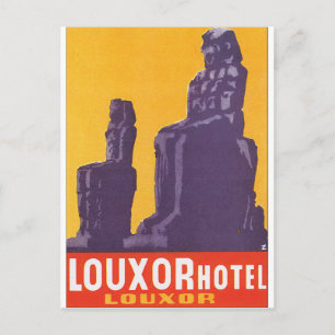 Louxor Hotel Vintage Reiseposter Postkarte