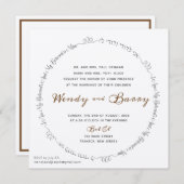 Lova Ahava in Gold - Einladung zur Hochzeit (Vorne/Hinten)