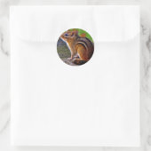 Lovable Chipmunk Runder Aufkleber (Tasche)
