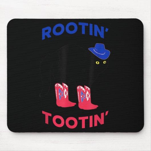 Lovable Cowboy Cat, Rootin Tootin Cat  Mousepad (Vorne)