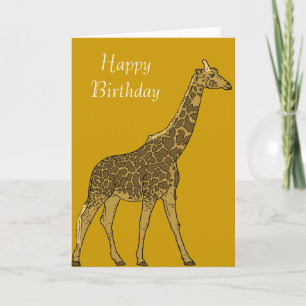 Lovable Giraffe Birthday Karte