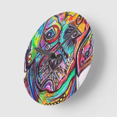 Lovable Lab Runde Wanduhr (Winkel)