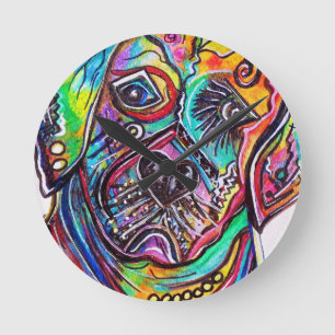 Lovable Lab Runde Wanduhr