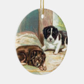 "Lovable Puppy Ornament" Keramik Ornament (Rechts)