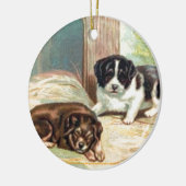 "Lovable Puppy Ornament" Keramik Ornament (Links)