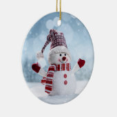 Lovable Snowman Keramik Ornament (Rechts)