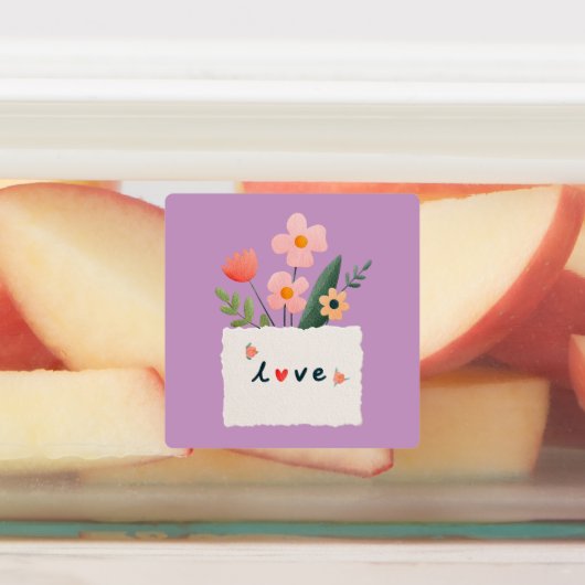 Lovable Square Stickers Etiketten (Befestigt)