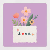 Lovable Square Stickers Etiketten (Design 1)