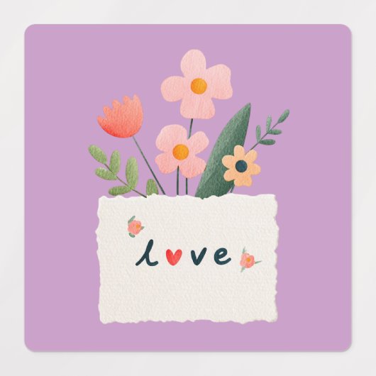 Lovable Square Stickers Etiketten (Design 1)