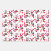 Lovable Valentine Gnomes Geschenkpapier Set (Vorderseite)