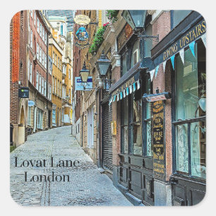 Lovat Lane, London, England, Quadratischer Aufkleber