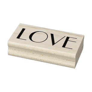 LOVE 2,5 x 1 cm Gummistempel / Pariser Schriftzug