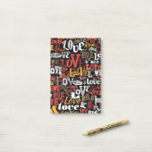 Love 2 post-it klebezettel (Auf Schreibtisch)