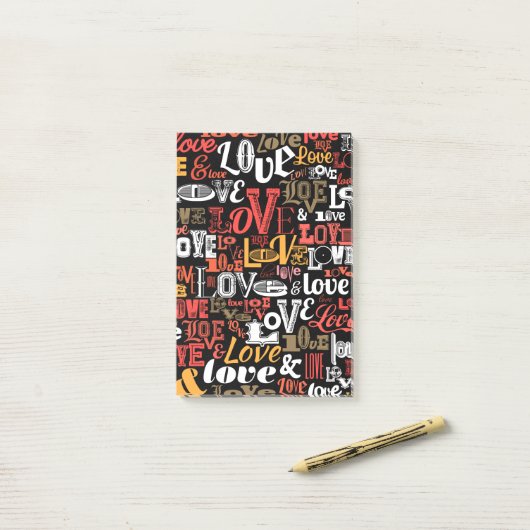 Love 2 post-it klebezettel (Auf Schreibtisch)