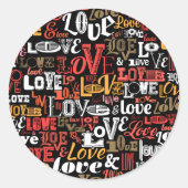 Love 2 runder aufkleber (Vorderseite)