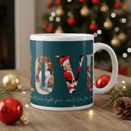 Love 4 photo modern minimal personalised gift coff Jumbo-Tasse