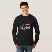 Love 4th Of July Retro USA American Flag Fireworks T-Shirt (Vorne ganz)