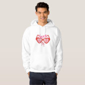 Love 67 Valentine Heart Sunglasses Hoodie (Vorne ganz)