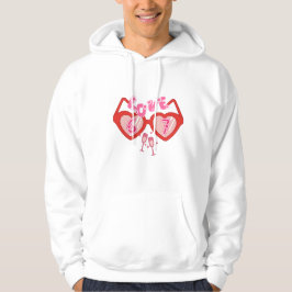 Love 67 Valentins Herz Sonnenbrille Kapuzenpullove Hoodie