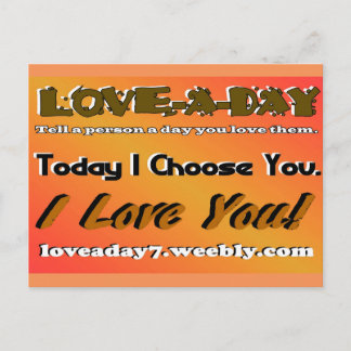Love A Day Postcard-Orange Postkarte