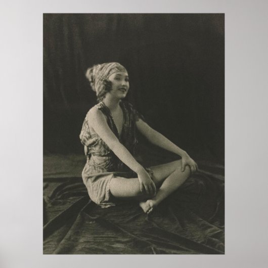 Love a Poor Maid Girl Sitting Cross Legs Poster (Vorne)