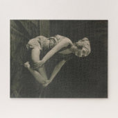 Love a Poor Maid Girl Sitting Cross Legs Puzzle (Horizontal)