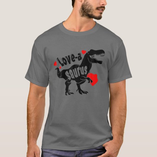 Love A Saurus Rex Dinosaur Funny 2022 Valentines D T-Shirt (Vorderseite)