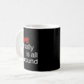 Love Actually Is All Around Funny Quote Family Mat Kaffeetasse (Vorderseite Links)