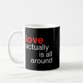 Love Actually Is All Around Funny Quote Family Mat Kaffeetasse (Links)