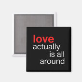 Love Actually Is All Around Funny Quote Family Mat Magnet (Vorderseite/Rückseite)
