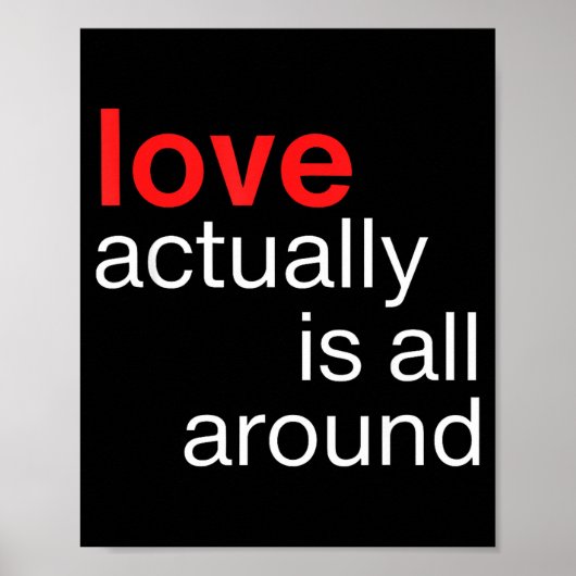 Love Actually Is All Around Funny Quote Family Mat Poster (Vorne)