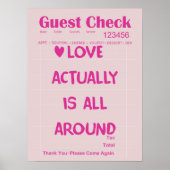 Love Actually Is All Around Gastgeber-Check-Poster Poster (Vorne)