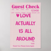 Love Actually Is All Around Guest Check Poster (Vorne)
