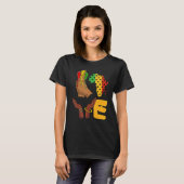 Love Africa Map Melanin African Continent American T-Shirt (Vorne ganz)