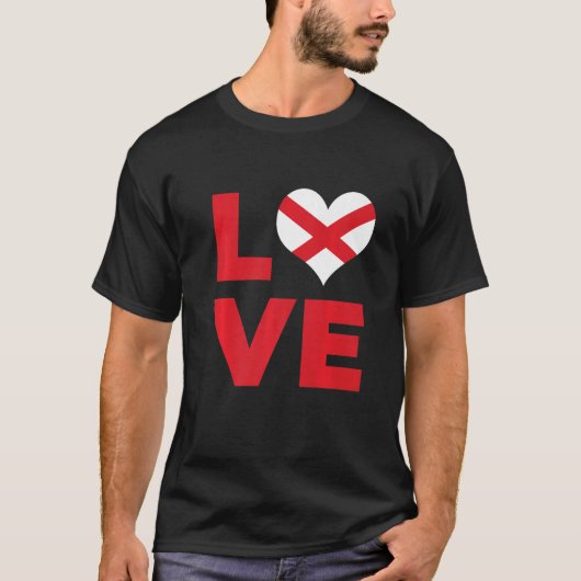 Love Alabama State Flag T-Shirt (Vorderseite)