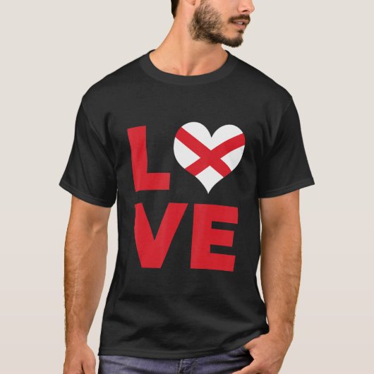 Love Alabama State Flag T-Shirt (Vorderseite)