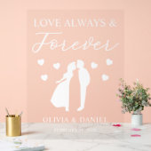 Love Always & Forever Personalized Wedding Acrylschild (Hochzeit)