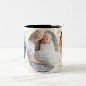 Love Always, Mom & Dad – Custom 3-Photo Mug Zweifarbige Tasse (Mittel)