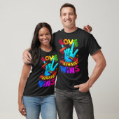 Love Always Wins Asl Deaf Awareness Gay Pride Lgbt T-Shirt (Unisex)