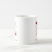 Love Always wins Quote l Red Heart Playful  Kaffeetasse (Mittel)