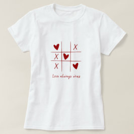 Love Always wins Quote l Red Heart Playful  T-Shirt
