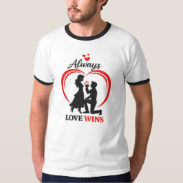 Love Always Wins Retro Ringer T Shirt