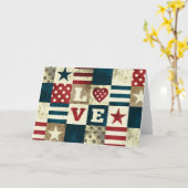 Love America Patriotic Karte (Gelbe Blume)