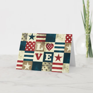 Love America Patriotic Karte